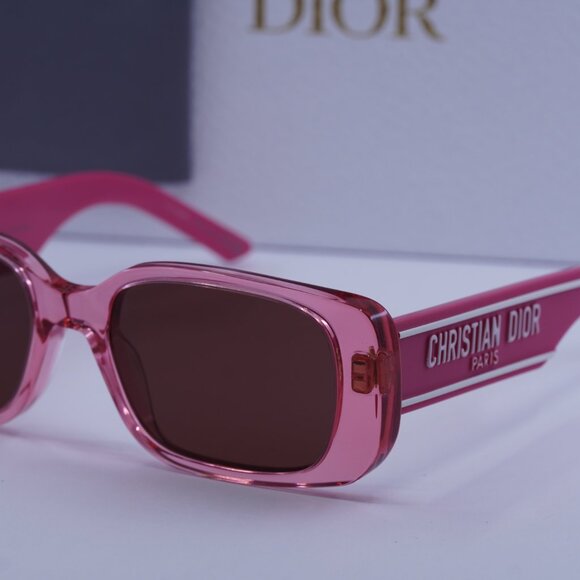 Dior WILDIOR S2U 73D0 Rectangle Sunglasses – Fuchsia/Bordeaux - Picture 4 of 12